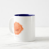 Tasse 2 Couleurs Créature orange de grignoteur de plancher (Devant gauche)