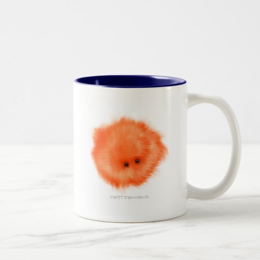 Tasse 2 Couleurs Créature orange de grignoteur de plancher (Droit)