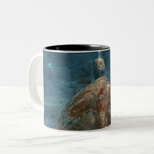 Tasse 2 Couleurs Créatures de la mer cool (Devant gauche)