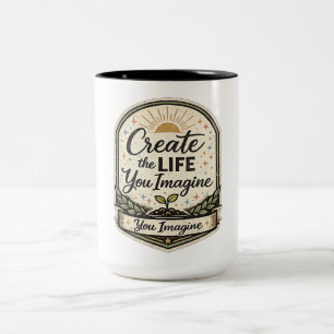Tasse 2 Couleurs Créez la Vie que Vous Imaginez Mousse Inspirante d