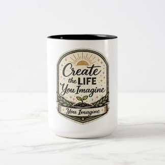 Tasse 2 Couleurs Créez la Vie que Vous Imaginez Mousse Inspirante d
