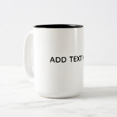 Tasse 2 Couleurs Créez Votre Propre Blanc  (Devant gauche)