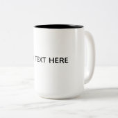 Tasse 2 Couleurs Créez Votre Propre Blanc  (Devant droit)