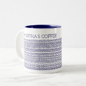 Tasse 2 Couleurs Créez votre propre message long caché 148BW (Devant gauche)