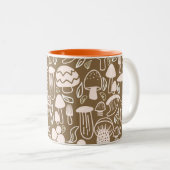 Tasse 2 Couleurs Crème Brown aux champignons (Devant droit)