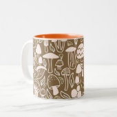 Tasse 2 Couleurs Crème Brown aux champignons (Devant gauche)