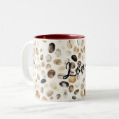 Tasse 2 Couleurs Crème de café marron pêche (Devant gauche)