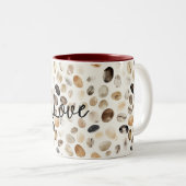 Tasse 2 Couleurs Crème de café marron pêche (Devant droit)