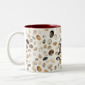 Tasse 2 Couleurs Crème de café marron pêche (Gauche)
