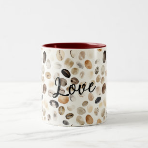 Tasse 2 Couleurs Crème de café marron pêche 