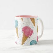 Tasse 2 Couleurs Crème et arrosages rétro (Devant droit)