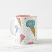 Tasse 2 Couleurs Crème et arrosages rétro (Devant gauche)