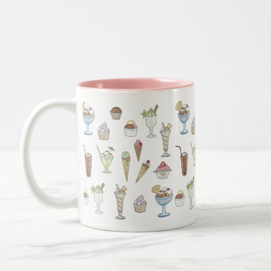 Tasse 2 Couleurs Crème glacée Collage Sundae (Gauche)
