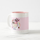 Tasse 2 Couleurs Crème glacée de Kawaii (Devant gauche)