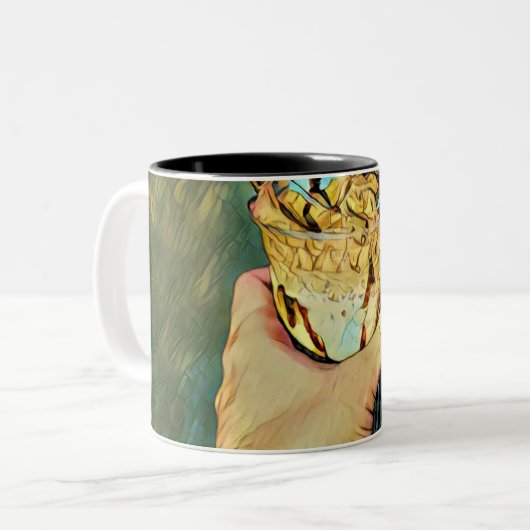 Tasse 2 Couleurs crème glacée froide cool (Devant gauche)