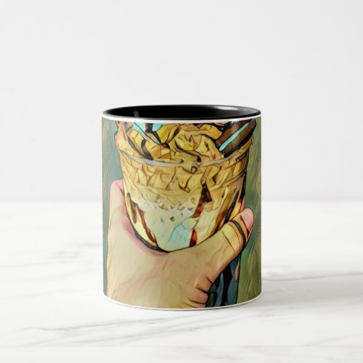 Tasse 2 Couleurs crème glacée froide cool (Centre)