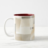 Tasse 2 Couleurs Crème Marron Chic Abstrait (Gauche)