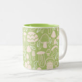 Tasse 2 Couleurs Crème verte aux champignons (Devant droit)