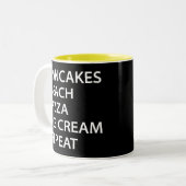 Tasse 2 Couleurs Crêpes Plage Pizza Glace Répéter (Devant gauche)
