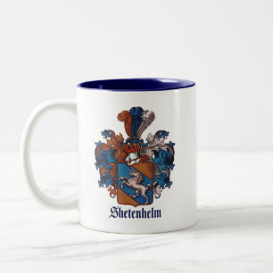 Tasse 2 Couleurs Crête de famille ancestrale pour Shetenhelm