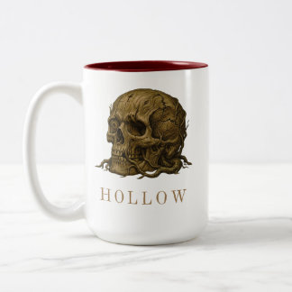 Tasse 2 Couleurs CREUX | Crâne Relique en Bois Esthétique