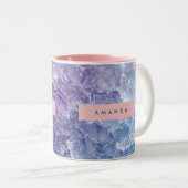 Tasse 2 Couleurs Cristal d'Améthyste Personnalisé & Étincelle de La (Devant droit)