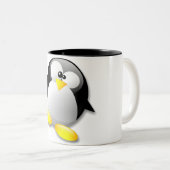 TASSE 2 COULEURS CRISTAL DE LINUX TUX (Devant droit)
