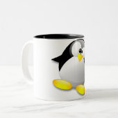 TASSE 2 COULEURS CRISTAL DE LINUX TUX (Devant gauche)