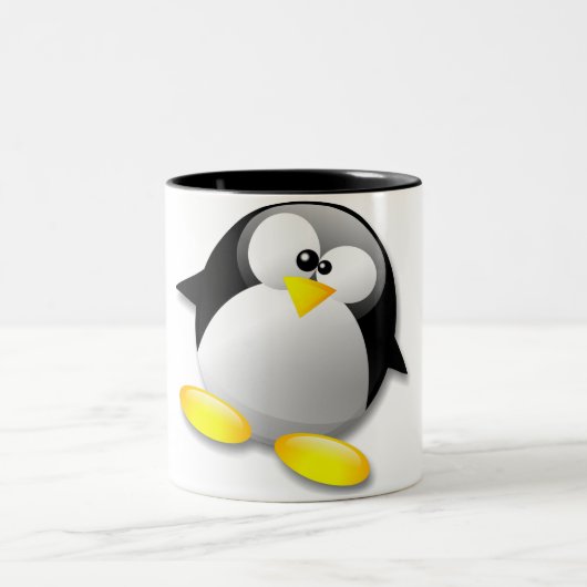 TASSE 2 COULEURS CRISTAL DE LINUX TUX (Centre)