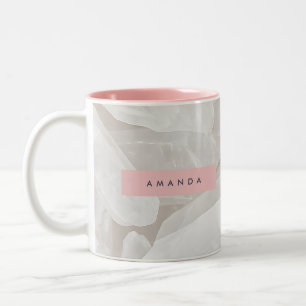 Tasse 2 Couleurs Cristal de Quartz Clair Élégant Personnalisé