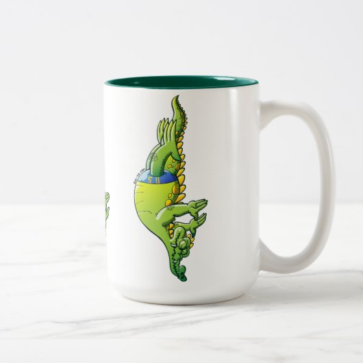 Tasse 2 Couleurs Crocodile de plongée (Droit)