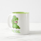 Tasse 2 Couleurs crocodile vert (Devant gauche)