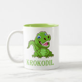 Tasse 2 Couleurs crocodile vert (Gauche)