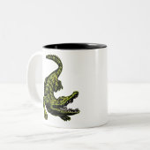Tasse 2 Couleurs Crocodile Vintage (Devant gauche)