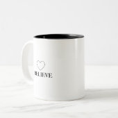 Tasse 2 Couleurs Croire (cœur) (Devant gauche)