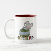 Tasse 2 Couleurs Croire l'ornement de la souris Noël Fêtes (Gauche)