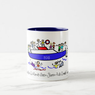 Tasse 2 Couleurs Croisière avec la famille