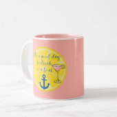 Tasse 2 Couleurs Croisière en bateau (Devant gauche)