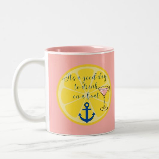 Tasse 2 Couleurs Croisière en bateau (Gauche)