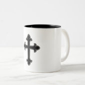 Tasse 2 Couleurs Croix chrétienne (Devant droit)