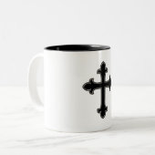 Tasse 2 Couleurs Croix chrétienne (Devant gauche)