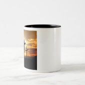 Tasse 2 Couleurs Croix de coucher du soleil (Centre)