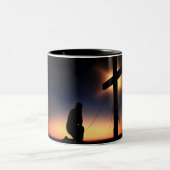 Tasse 2 Couleurs Croix de crucifixion de Jésus-Christ (Centre)