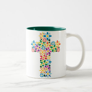 Tasse 2 Couleurs Croix de fleur
