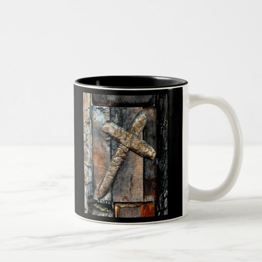 Tasse 2 Couleurs Croix de force (Droit)