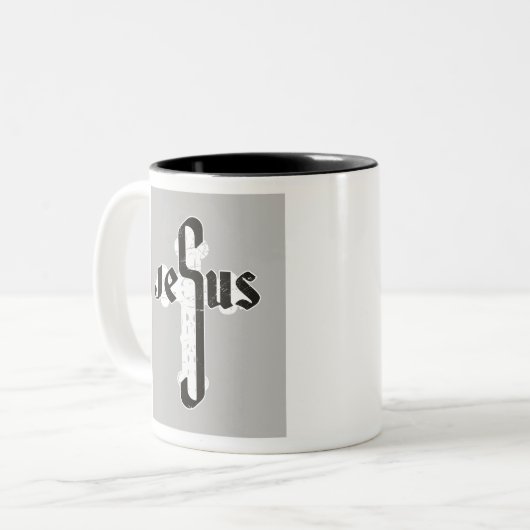 Tasse 2 Couleurs Croix de Jésus (Devant gauche)