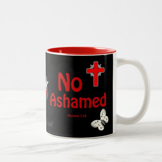 Tasse 2 Couleurs Croix et papillons non honteux gotGod316.com (Droit)