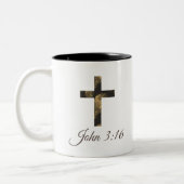 Tasse 2 Couleurs Croix évangélique chrétienne (Gauche)