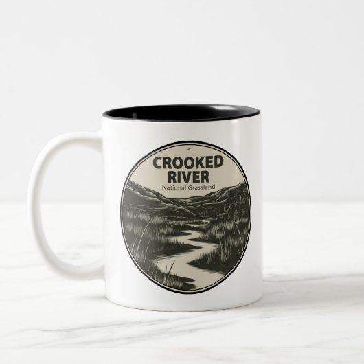 Tasse 2 Couleurs Crooked River National Grassland Oregon Stream (Gauche)