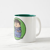 Tasse 2 Couleurs Croquepisco frotte le hamster (Devant droit)